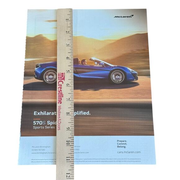 McLaren 570S Spider Car Advertisement Sports Series Supercar Hypercar GT Ad - Picture 3 of 4